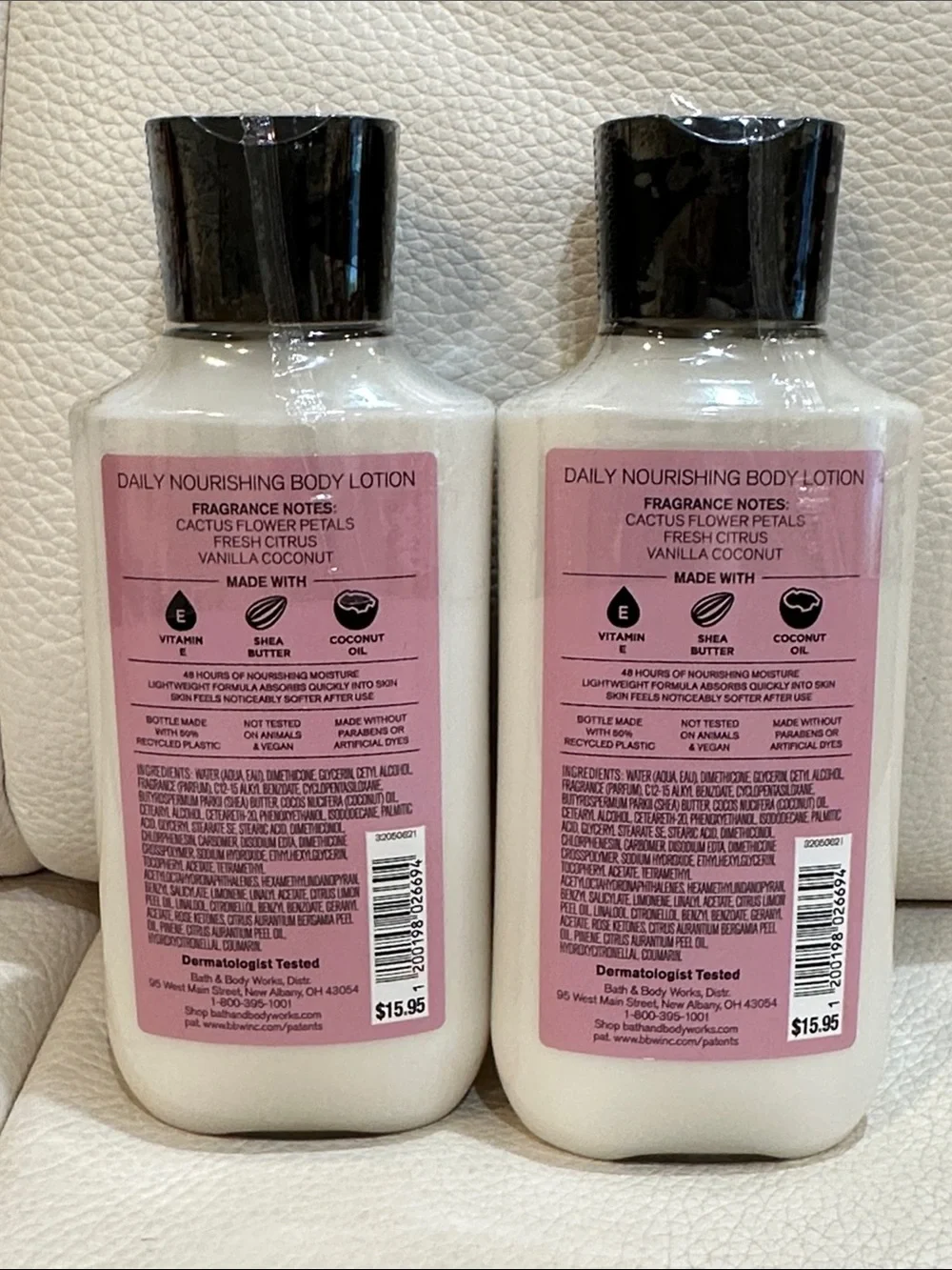 Bath & Body Works Cactus Blossom Daily Moisturizer Body Lotion Bundle of 2 NIB